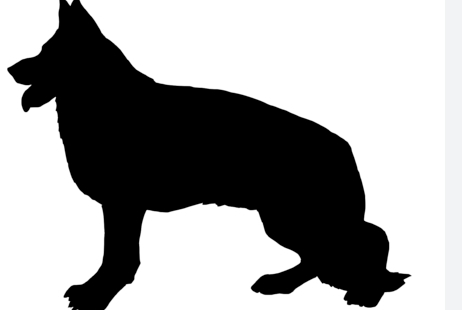 german shepherd silhouette