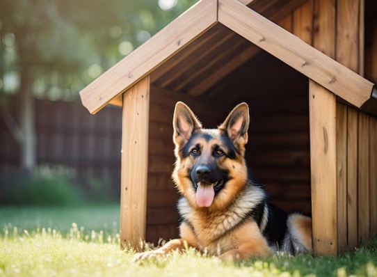 german shepherd house