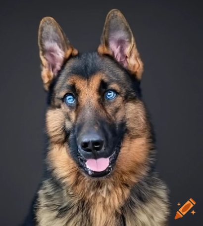 blue eyed german shepherd